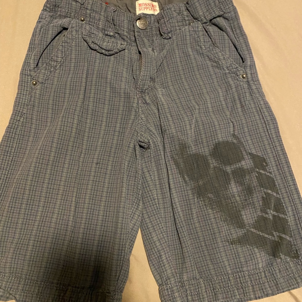 Gray plaid shorts! Back to school!